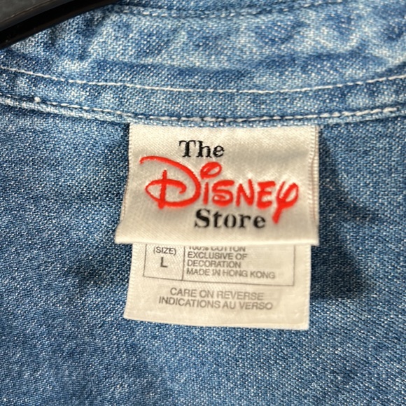 Vintage 90s Winnie the Pooh your denim button down shirt size large - Picture 5 of 8